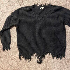Camille & Co Distressed Knit Sweater